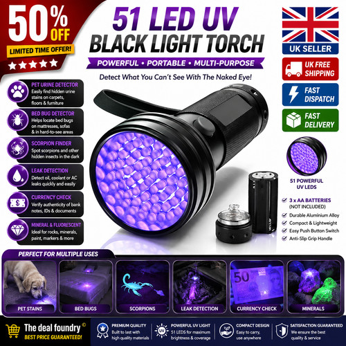 Black light torch - uv, torch,