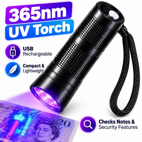 Money detector torch usb - uv,