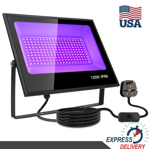120w black light floodlight - black,