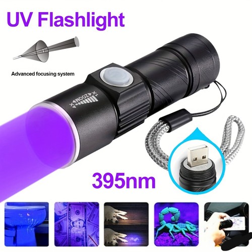 Usb rechargeable 395 led - usb,